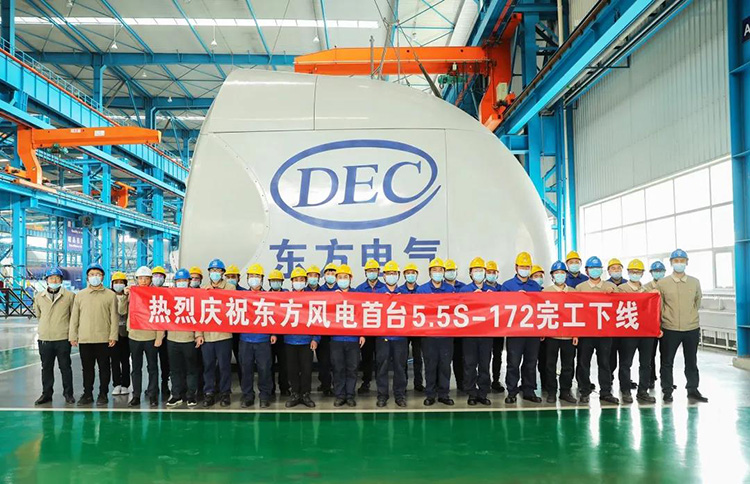 開啟“6MW時(shí)代”！國(guó)內(nèi)陸上單機(jī)容量最大風(fēng)電機(jī)組下線